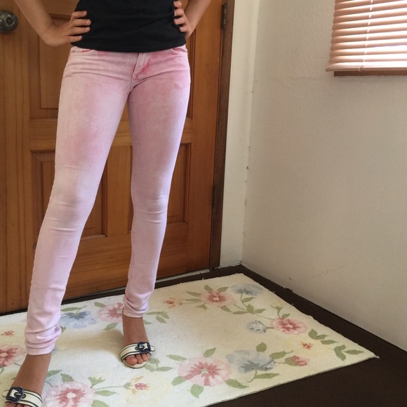 HOST PICK 💓NEW💓 PINK TIE DYED SUPER SKINNY JEANS - Picture 8 of 8